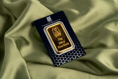 50 Gram 24 kt fine Gold bar (999.0)